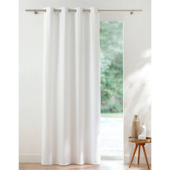 Rideau isolant uni envers polaire finition oeillets (blanc cassé) Rideau isolant uni envers polaire finition oeillets (blanc cassé)